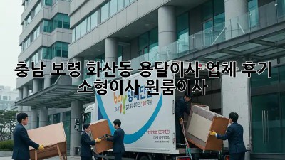 충남 보령 화산동 용달이사 업체 후기 🚚💨 #소형이사 #원룸이사