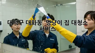 대덕구 대화동 🏠 멍냥이 집 대청소 서비스 ✨